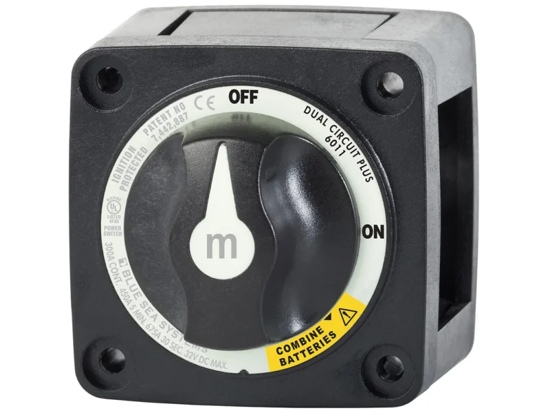 Blue Sea 6011200 m-Series Battery Switch Dual Circuit Plus - Black