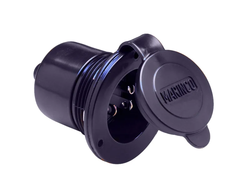 Marinco Marine On-Board Hard Wired Charger Inlet - 15Amp - Black