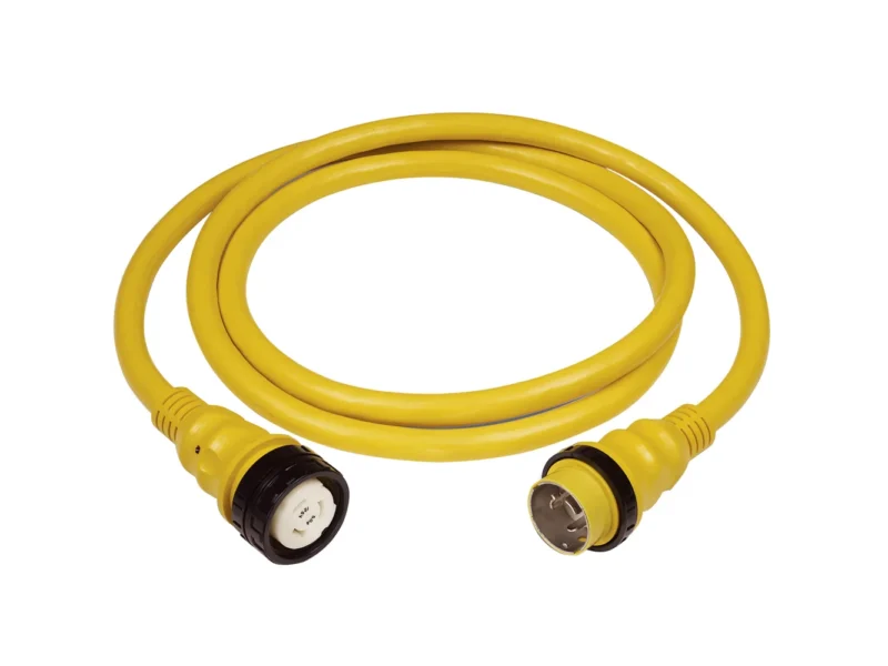 Marinco 50Amp 125/250V Shore Power Cable - 25' - Yellow