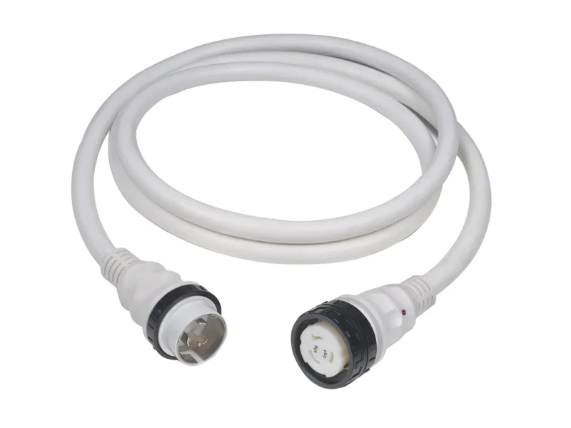 Marinco 50A 125V Shore Power Cable - 50' - White