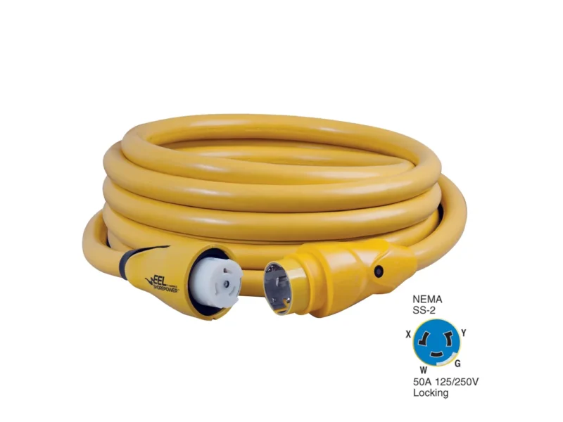 Marinco CS504-25 EEL 50A 125V/250V Shore Power Cordset - 25' - Yellow