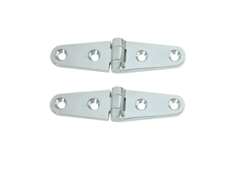 Whitecap Strap Hinge - CP/Brass - 4" x 1" - Pair