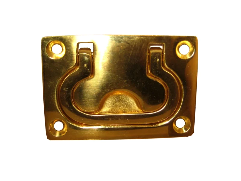 Whitecap Flush Pull Ring - Polished Brass - 3" x 2"