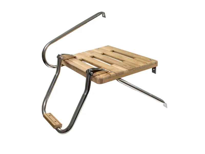 Whitecap Teak Swim Platform w/Ladder f/Outboard Motors