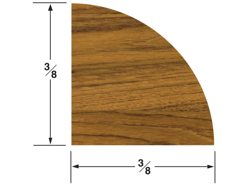 Whitecap Teak Quarter Round Molding Small - 5'