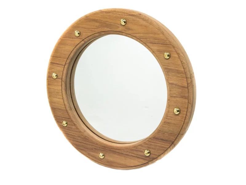 Whitecap Teak Porthole Mirror