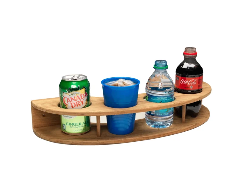 Whitecap Teak Curved Four-Drink Rack