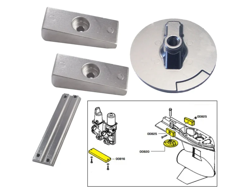 Tecnoseal Anode Kit w/Hardware - Mercury Verado 4 - Zinc