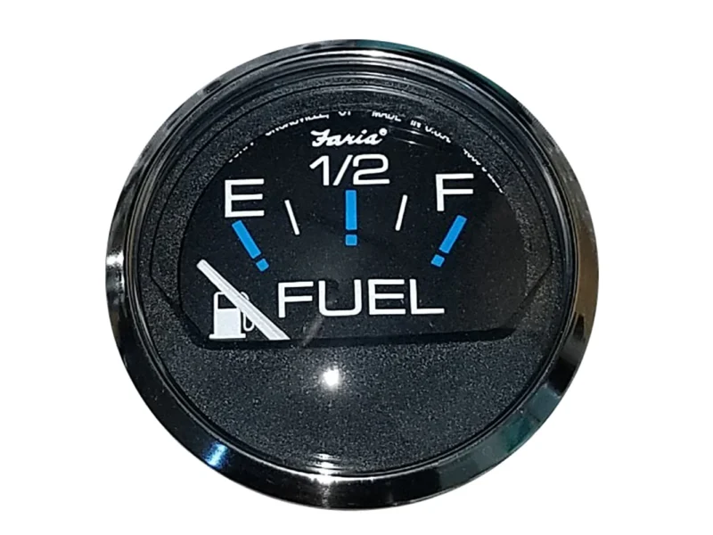 Faria Chesapeake Black 2" Fuel Level Gauge (E-1/2-F)