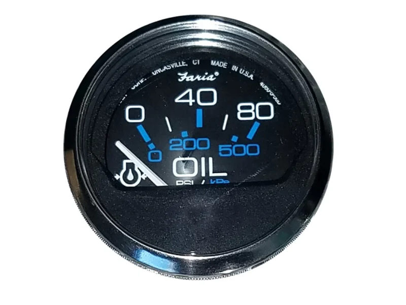 Faria Chesapeake Black 2" Oil Pressure Gauge (80 PSI)