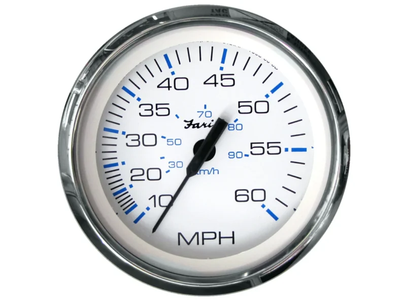 Faria Chesapeake White SS 4" Speedometer - 60MPH (Pitot)