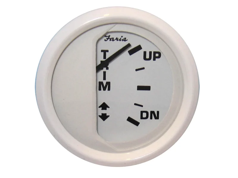 Faria Dress White 2" Trim Gauge (J/E/Suzuki Outboard)