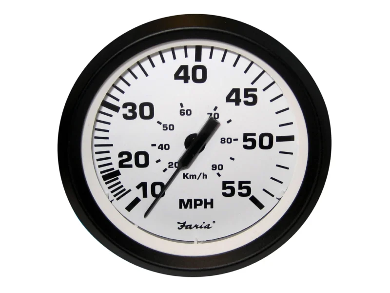 Faria Euro White 4" Speedometer - 55MPH (Pitot)