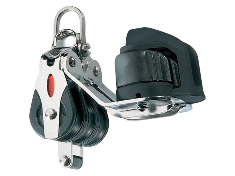 Ronstan Series 20 Ball Bearing Block - Triple - Becket - Cam Cleat - 2-Axis Shackle Head