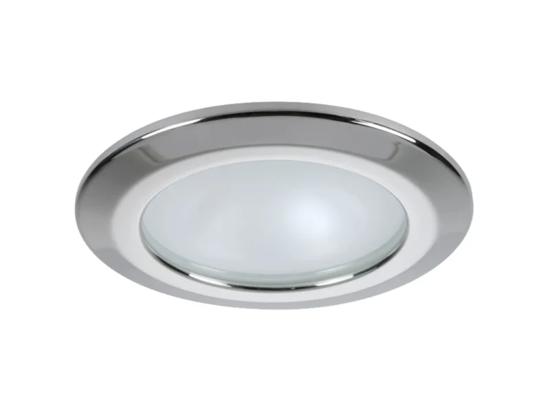 Quick Kor XP Downlight LED - 4W, IP66, Screw Mounted - Round Stainless Bezel, Round Warm White Light