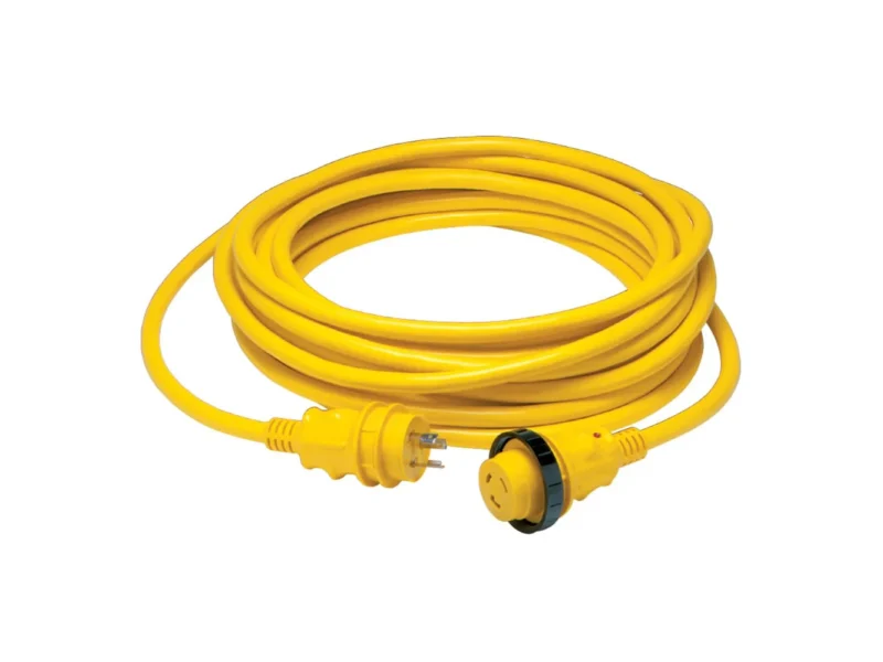 Marinco 30 Amp Power Cord Plus Cordset - 35' - Yellow