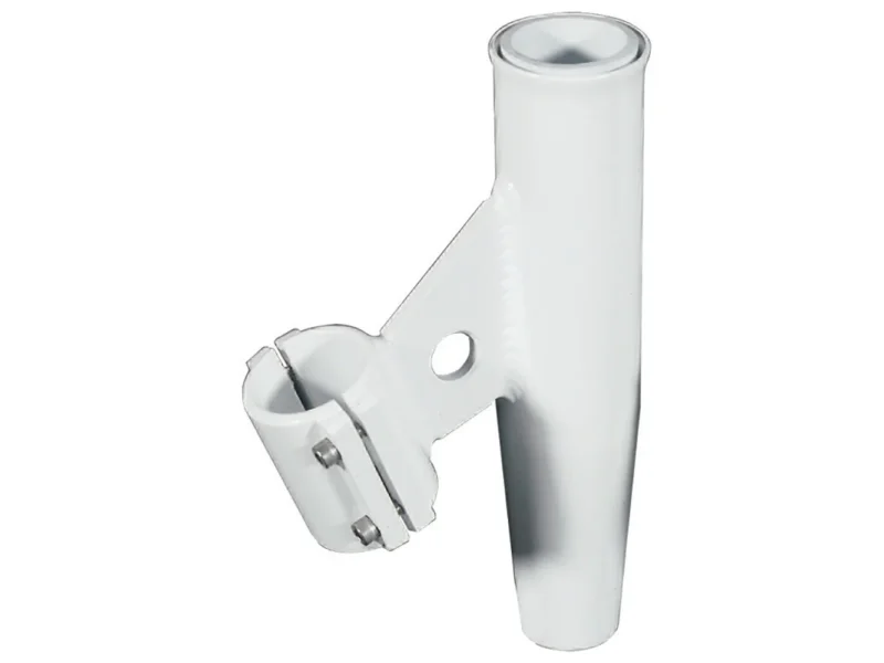 Lee's Clamp-On Rod Holder - White Aluminum - Vertical Mount Fits 1.315" O.D. Pipe