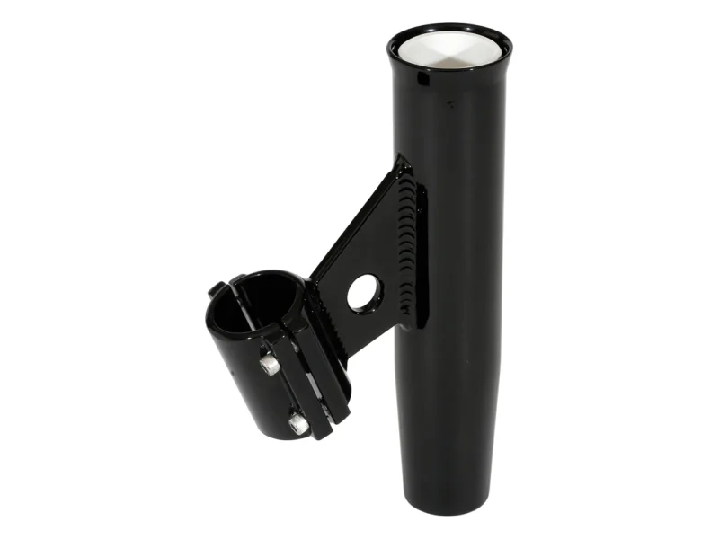 Lee's Clamp-On Rod Holder - Black Aluminum - Vertical Mount - Fits 2.375" O.D. Pipe