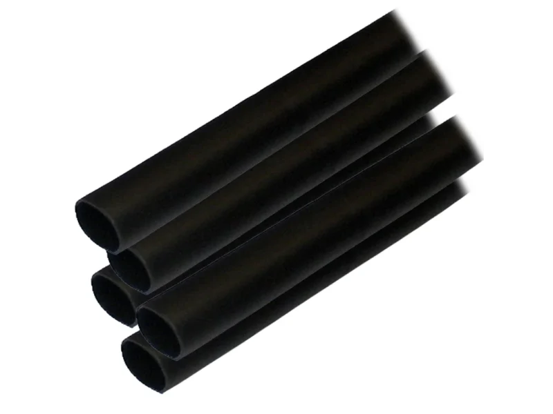 Ancor Adhesive Lined Heat Shrink Tubing (ALT) - 1/2" x 12" - 5-Pack - Black