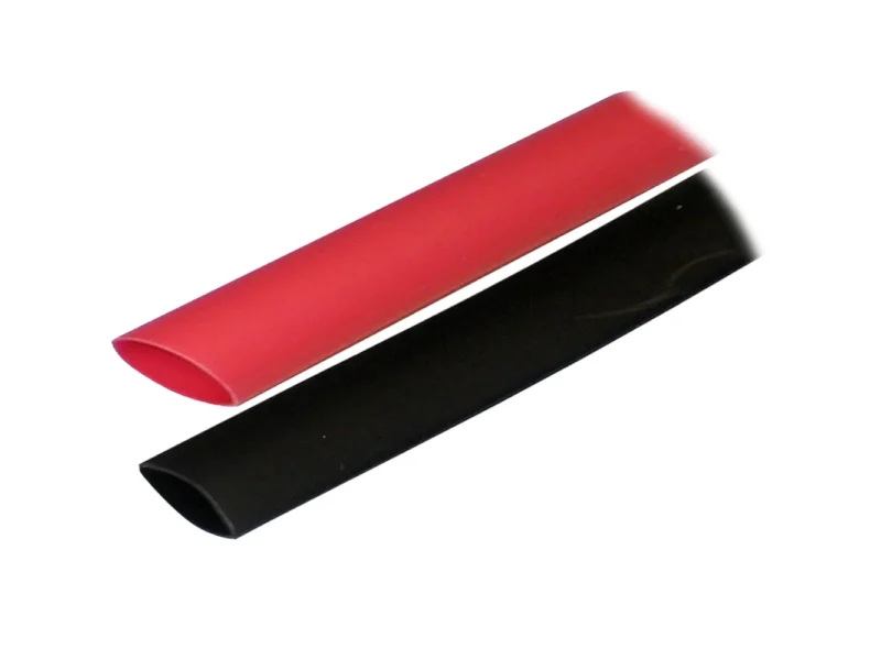 Ancor Adhesive Lined Heat Shrink Tubing (ALT) - 3/4" x 3" - 2-Pack - Black/Red