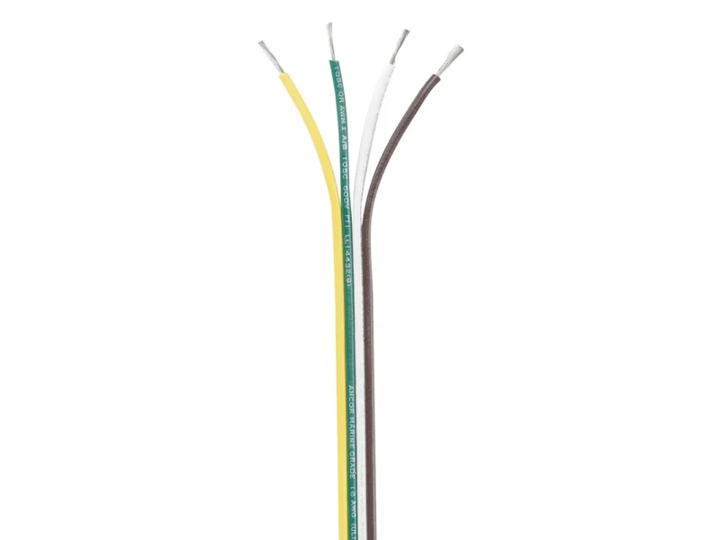 Ancor Ribbon Bonded Cable - 16/4 AWG - Brown/Green/White/Yellow - Flat - 250'