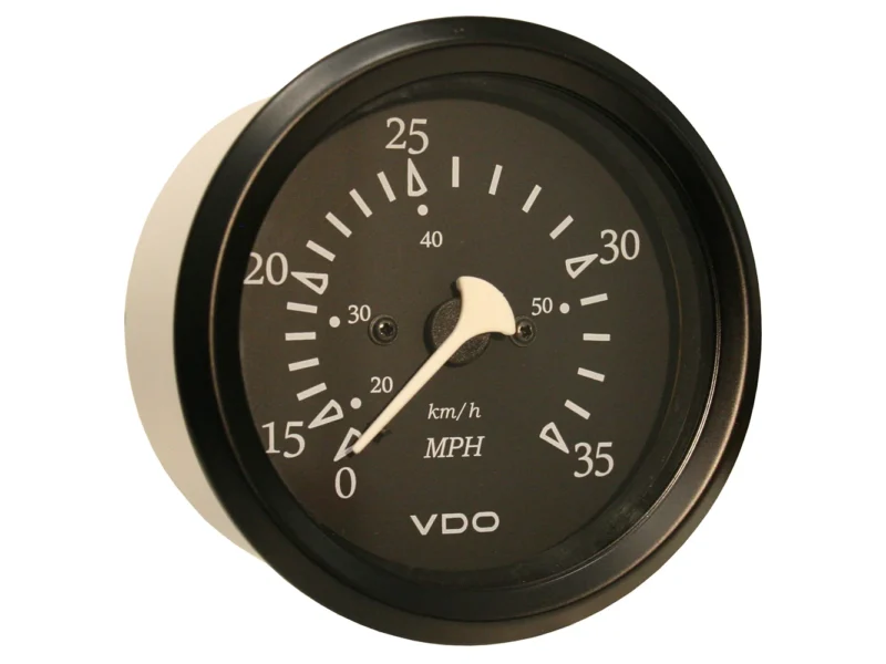 VDO Cockpit Marine 85mm (3-3/8") 35 MPH Pitot Speedometer - Black Dial/Bezel