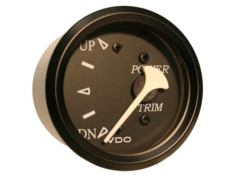 VDO Cockpit Marine Trim Gauge - f/Evinrude and Johnson Engines - Black Dial/Bezel