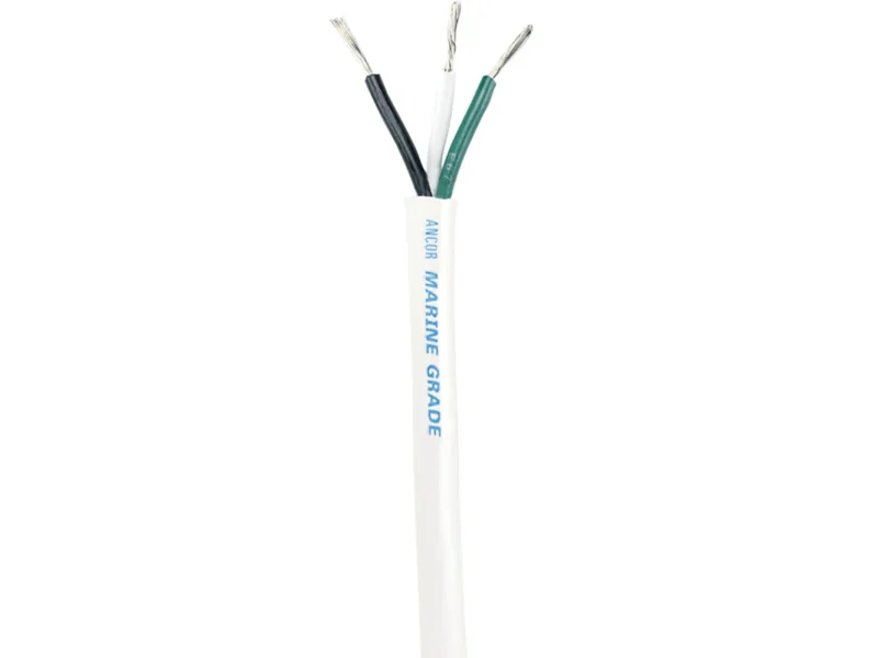 Ancor White Triplex Cable - 14/3 AWG - Round - 100'