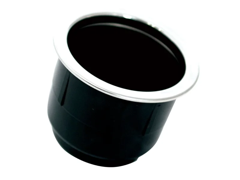 Tigress Black Plastic Cup Holder Insert w/SS Ring On Top