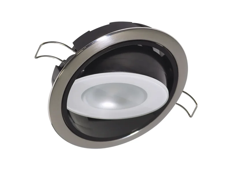 Lumitec Mirage Positionable Down Light - White Dimming, Red/Blue Non-Dimming - Polished Bezel