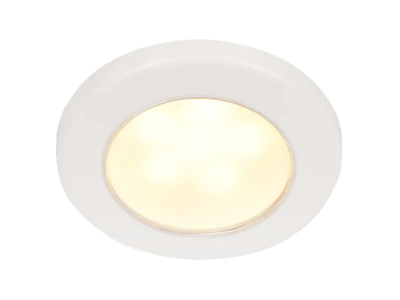 Hella Marine EuroLED 75 3" Round Screw Mount Down Light - Warm White LED - White Plastic Rim - 12V