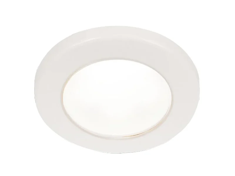 Hella Marine EuroLED 75 3" Round Screw Mount Down Light - White LED - White Plastic Rim - 12V