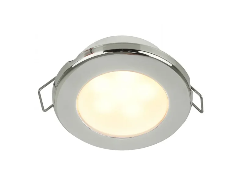 Hella Marine EuroLED 75 3" Round Spring Mount Down Light - Warm White LED - Stainless Steel Rim - 24V