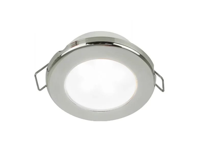 Hella Marine EuroLED 75 3" Round Spring Mount Down Light - White LED - Stainless Steel Rim - 12V