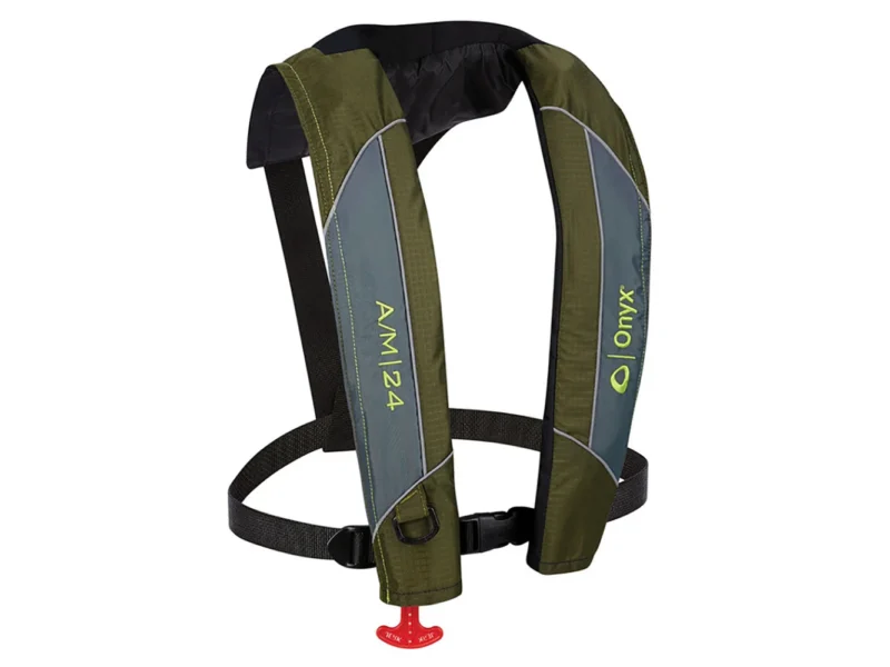 Onyx A/M-24 Automatic/Manual Inflatable PFD Life Jacket - Green