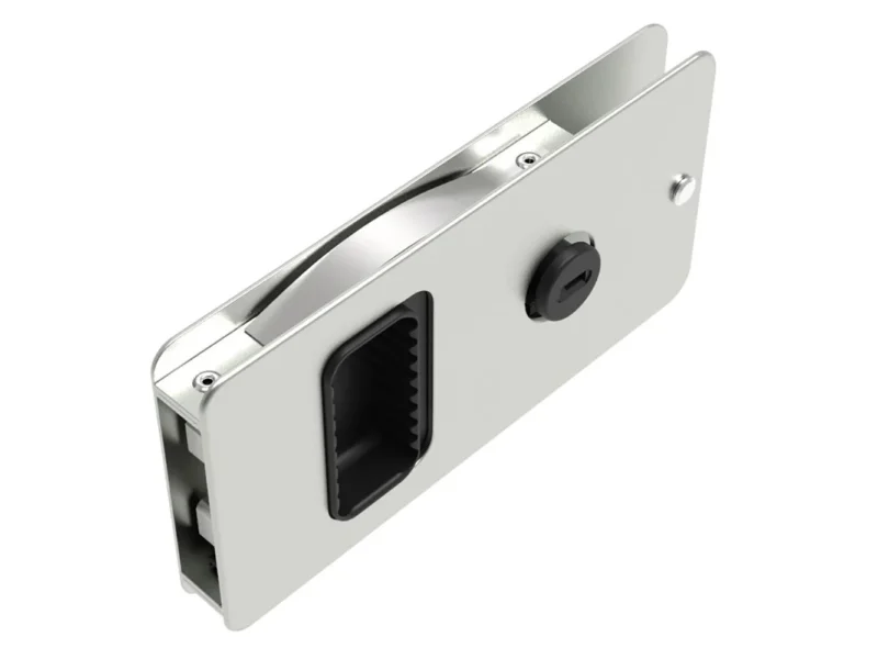 Southco Flush Sliding Door Latch - Square - Aluminum