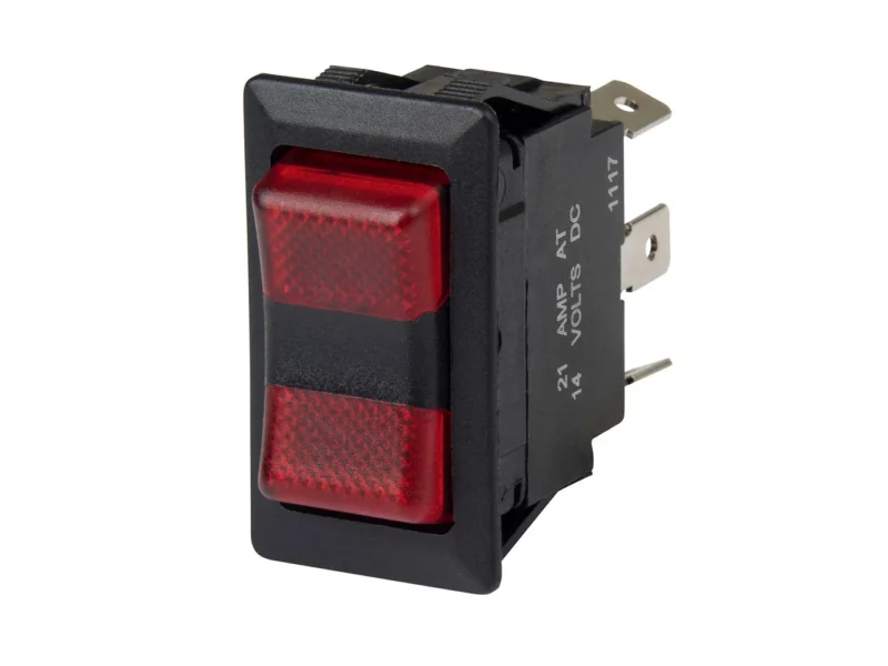 BEP SPDT Rocker Switch - 2-LEDs - 12V/24V - ON/OFF/ON