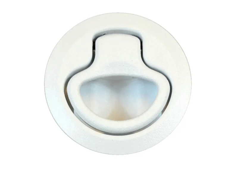 Southco Flush Pull Latch - Pull To Open - Non-Locking White Plastic