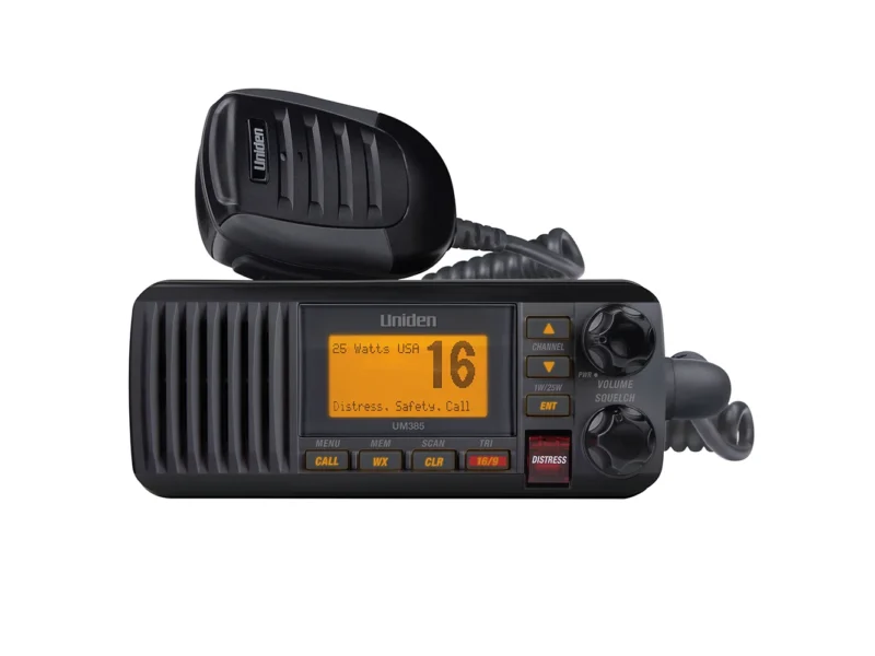 Uniden UM385 Fixed Mount VHF Radio - Black