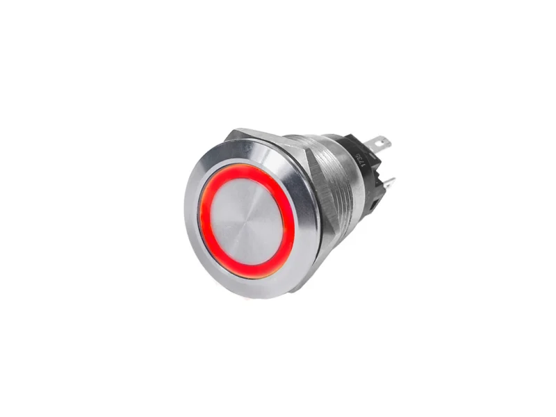 Blue Sea 4162 SS Push Button Switch - Off-On - Red - 10A