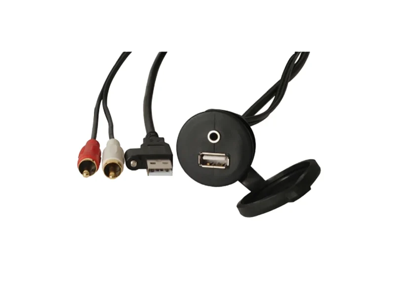 Fusion MS-CBUUSB3.5 Panel Mount USB & 3.5mm Headphone Jack