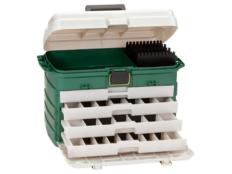 Plano 4-Drawer Tackle Box - Green Metallic/Silver