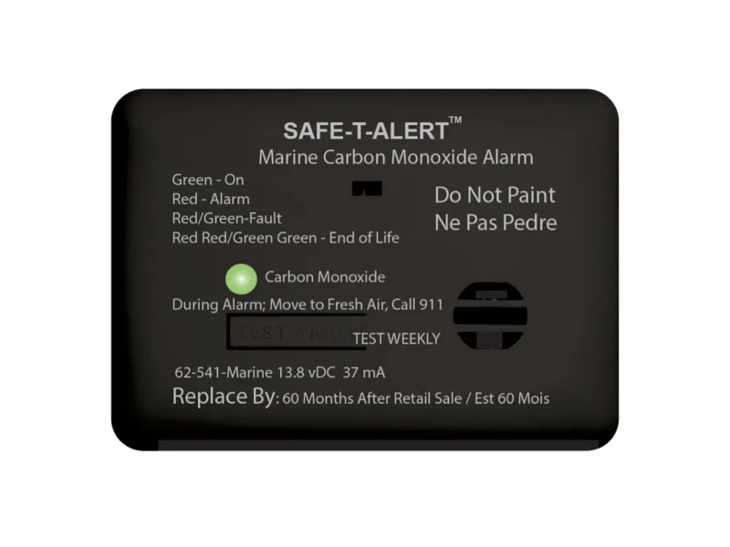 Safe-T-Alert 62 Series Carbon Monoxide Alarm w/Relay - 12V - 62-541-R-Marine - Surface Mount - Black