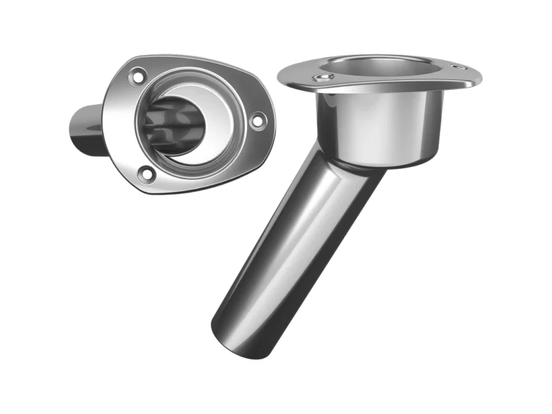 Mate Series Stainless Steel 30° Rod & Cup Holder - Open - Oval Top