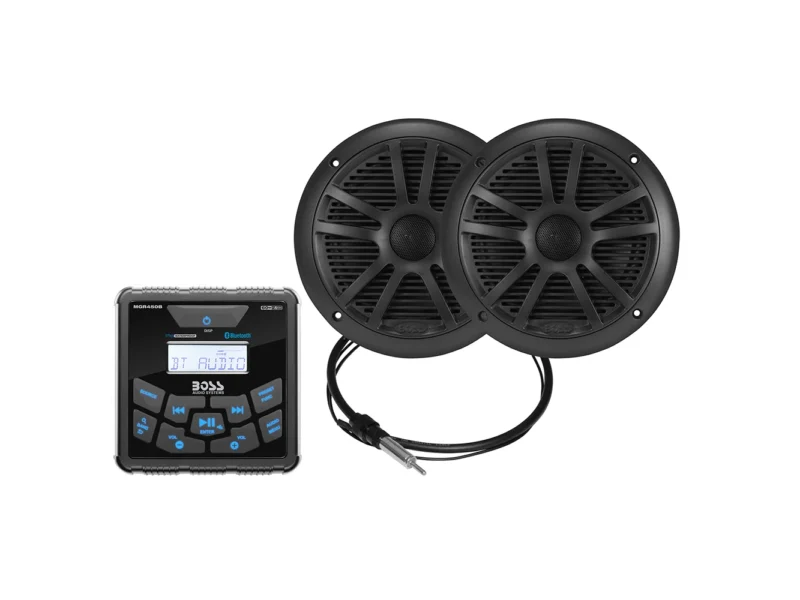 Boss Audio MCKGB450B.6 Marine Stereo & 6.5" Speaker Kit - Black