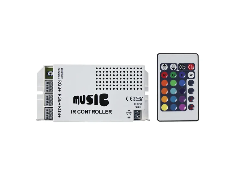 HEISE Sound Activated RGB Controller w/IR Remote