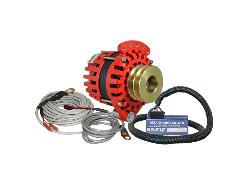 Balmar Alternator 1-2" Single Foot Dual V Pulley Regulator & Temp Sensor - 170A Kit - 12V