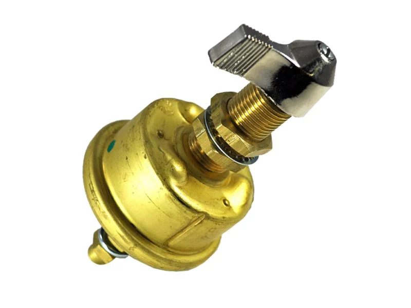 Cole Hersee Single Pole Brass Battery Switch w/Faceplate 175 Amp Continuous 800 Amp Intermittent