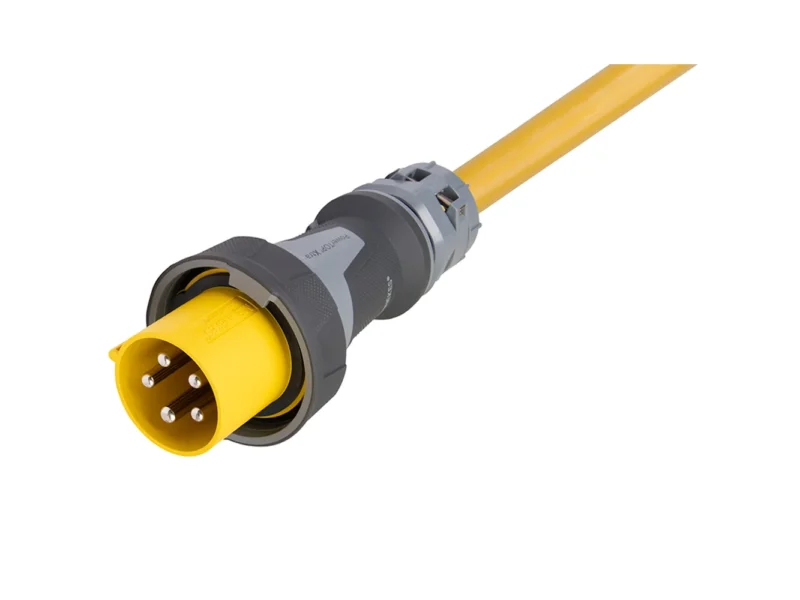 Marinco 100 Amp 120/208V 4-Pole, 5-Wire Shore Power Cable - No Neutral Wire - One-Ended Male Only Cord - Blunt Cut - 125'