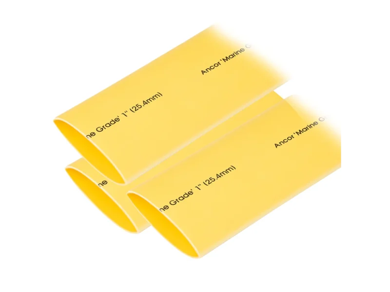 Ancor Heat Shrink Tubing 1" x 12" - Yellow - 3 Pieces